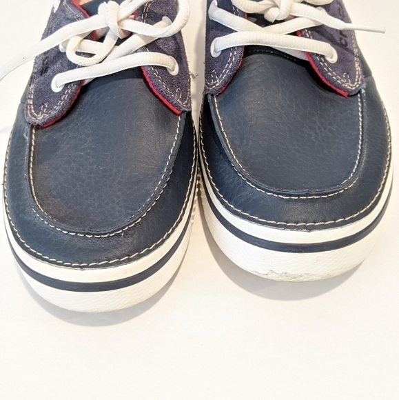 CROCS boys navy blue boat shoes size 6 - Picture 10 of 14